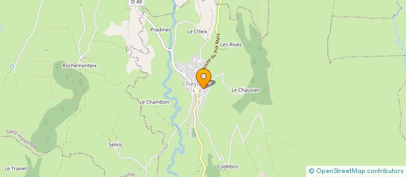 localisation de l'entreprise GAEC VEYSSIERE BEFFARAL à SAINT-ETIENNE-DE-CHOMEIL