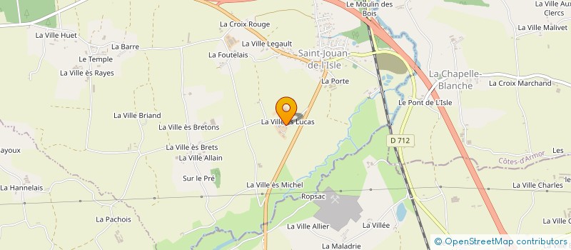 localisation de l'entreprise GAEC VILLE ES LUCAS à SAINT-JOUAN-DE-L'ISLE