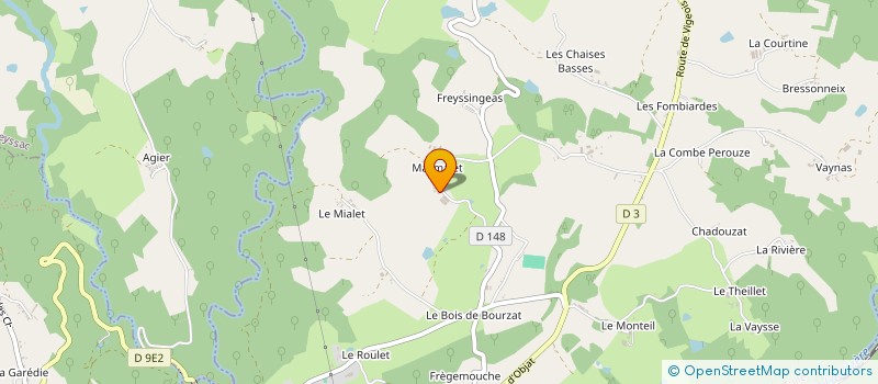 localisation de l'entreprise GAEC VILLENEUVE à ORGNAC-SUR-VEZERE
