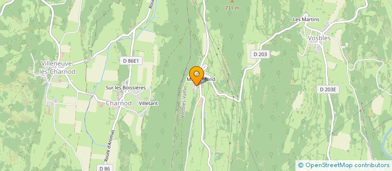 localisation de l'entreprise GAEC VIONNET à VOSBLES-VALFIN