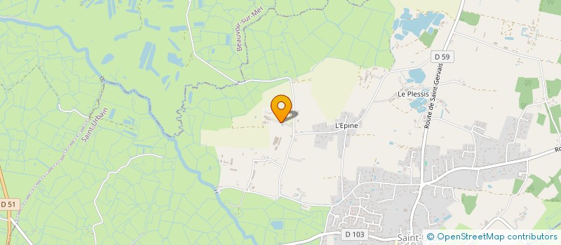 localisation de l'entreprise GAEC VRIGNAUD  SAINT-URBAIN