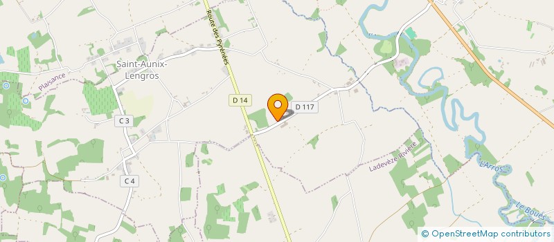 localisation de l'entreprise GAEC ZENONI  SAINT-AUNIX-LENGROS