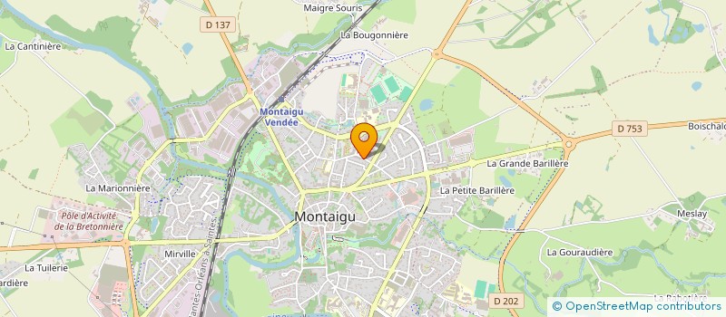 localisation de l'entreprise GAELLE FLOCHLAY-GILLES, SOIZIC BODIGUEL ET MARINE BRAUD NOTAIRES ASSOCIES D'UNE SOCIETE CIVILE PROFESSIONNELLE...  MONTAIGU-VENDEE
