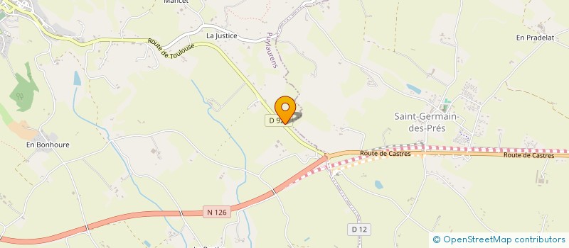 localisation de l'entreprise GAELLE MARTIN - TARN FORET AVENIR à PUYLAURENS