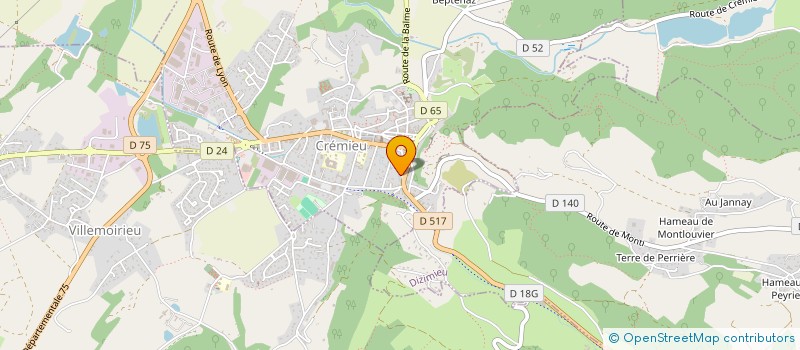 localisation de l'entreprise GAELLE YOGA à CREMIEU