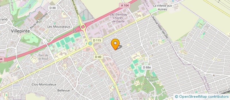 localisation de l'entreprise GAETAN AUDIT BUREAU D'ETUDE THERMIQUE  TREMBLAY-EN-FRANCE