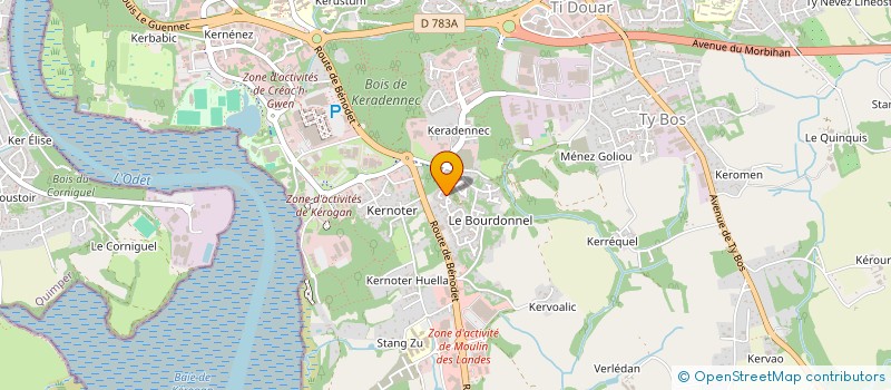 localisation de l'entreprise GAETAN MENUISERIE à QUIMPER