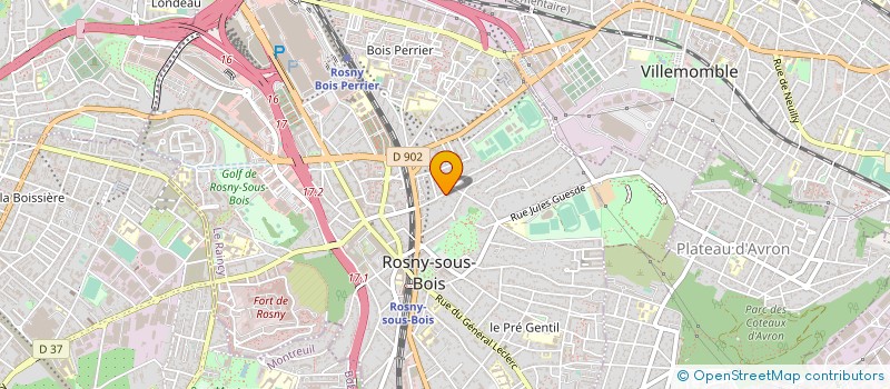 localisation de l'entreprise GAEYAN à ROSNY-SOUS-BOIS