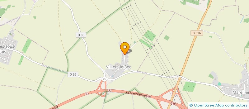 localisation de l'entreprise GAF à VILLIERS-LE-SEC
