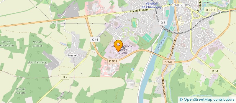 localisation de l'entreprise GAF  CHAUVIGNY