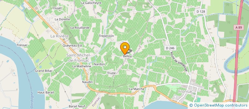 localisation de l'entreprise GAF DE BARDIBEL à FRONSAC