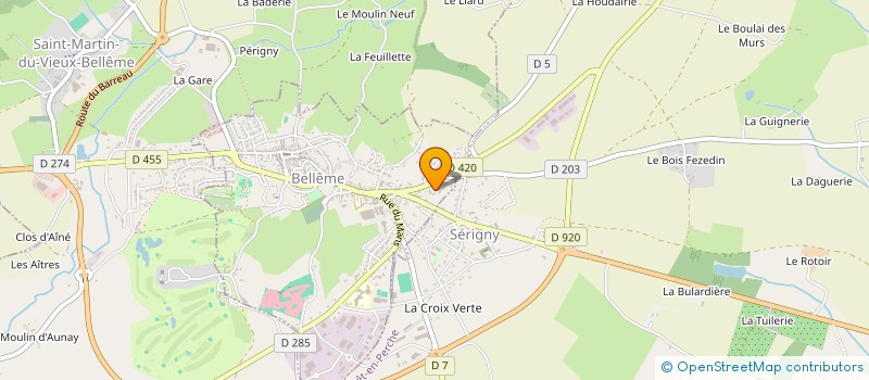localisation de l'entreprise GAF DU PLAT D'ETAIN ET DE LA FEUILLETTE à BELLEME
