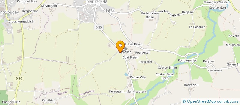 localisation de l'entreprise GAFMA  PLOUZEVEDE