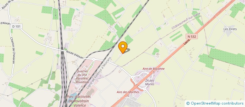 localisation de l'entreprise GAG à CHATEAUNEUF-SUR-ISERE