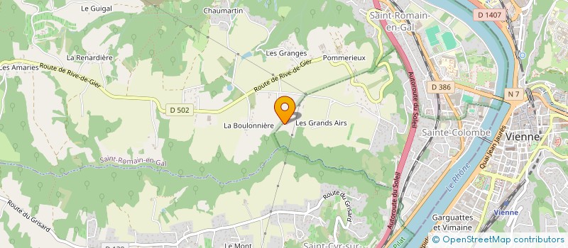 localisation de l'entreprise GAGERES LEGUMES  SAINT-ROMAIN-EN-GAL