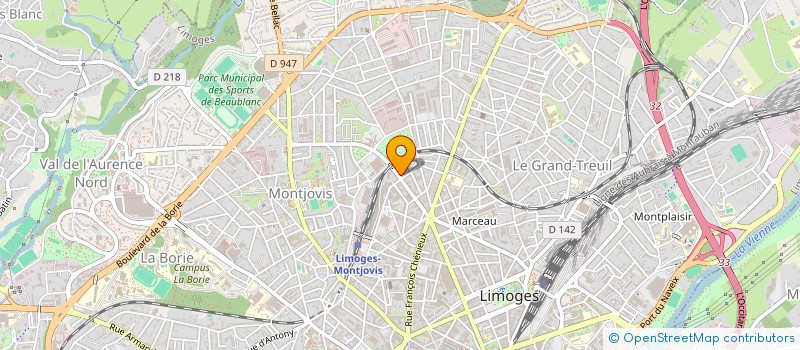 localisation de l'entreprise GAGNEPAIN BOIS à LIMOGES
