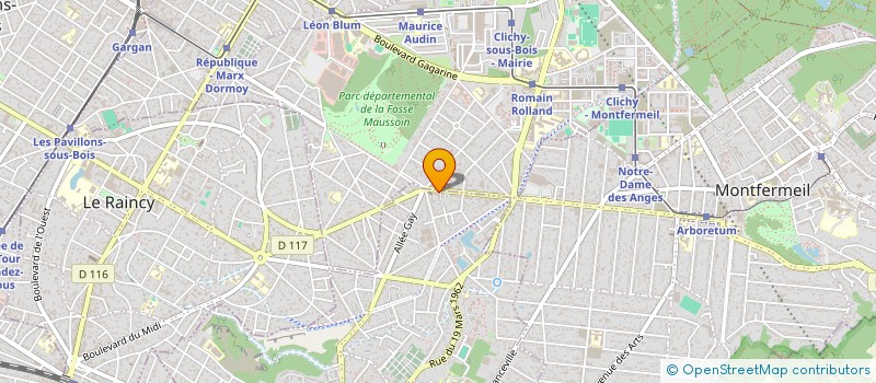 localisation de l'entreprise GAGNY MESSAGERIE à GAGNY