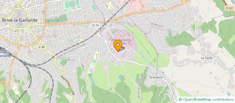 localisation de l'entreprise GAHENAT à BRIVE-LA-GAILLARDE
