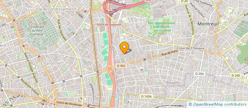 localisation de l'entreprise GAIA à BAGNOLET