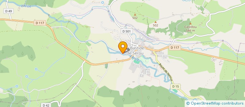 localisation de l'entreprise GAIA à LA BASTIDE-DE-SEROU