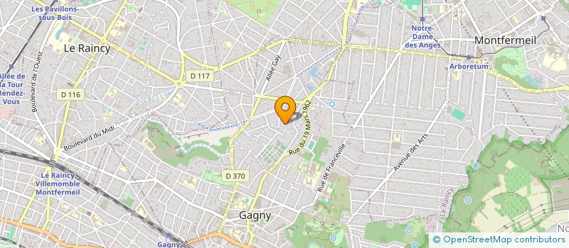 localisation de l'entreprise GAIA IMMO à GAGNY
