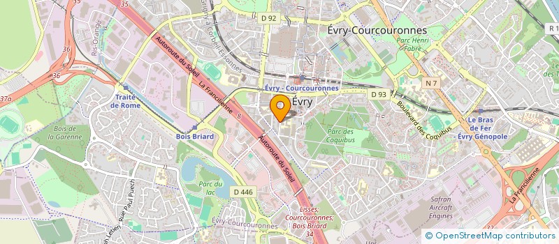 localisation de l'entreprise GAIA INGENIERIE à EVRY-COURCOURONNES