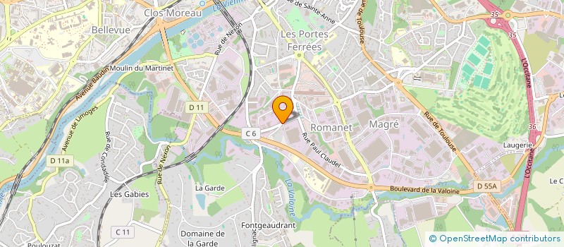 localisation de l'entreprise GAIA OF LIFE à LIMOGES