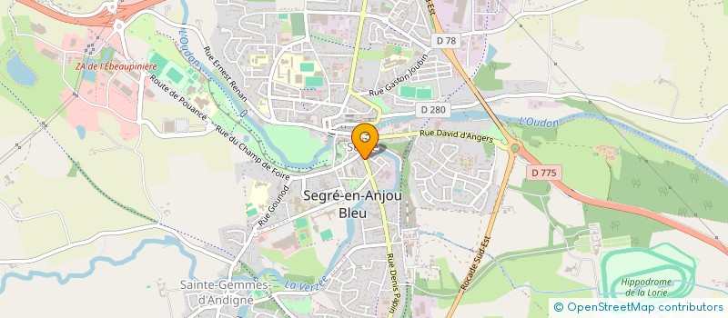 localisation de l'entreprise GAIGEARD à SEGRE-EN-ANJOU BLEU
