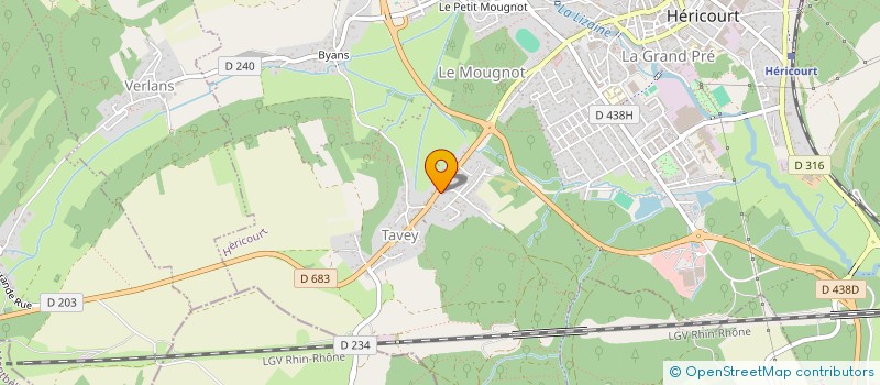 localisation de l'entreprise GAILLARD  ECHENANS-SOUS-MONT-VAUDOIS