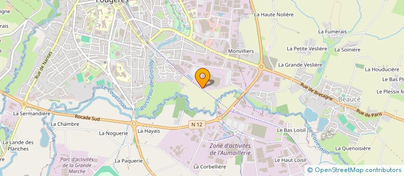 localisation de l'entreprise GAILLARD & MIGNOT  FOUGERES