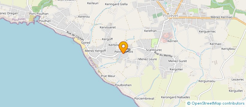 localisation de l'entreprise GAILLOT STORDEUR  PLOZEVET