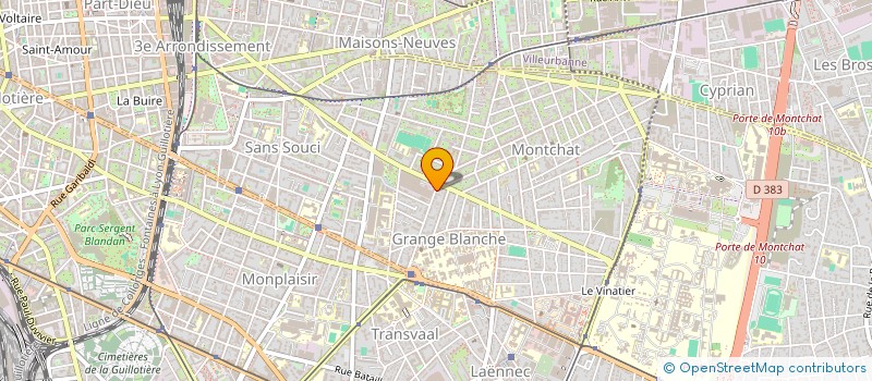 localisation de l'entreprise GAINE MONTAGE TUYAUTERIE INDUSTRIELLE à LYON