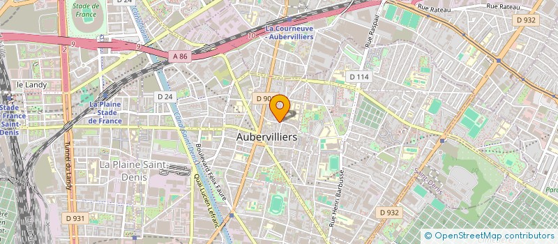 localisation de l'entreprise GAINE STAFF à AUBERVILLIERS