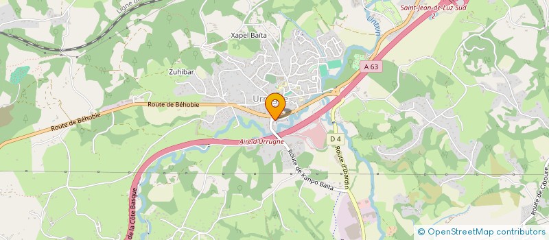 localisation de l'entreprise GAINEKOA  URRUGNE