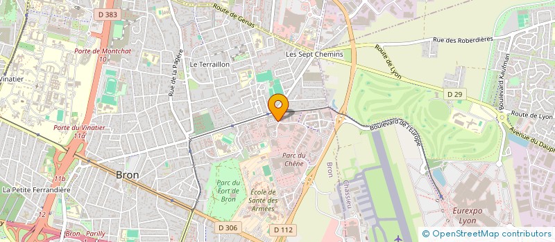 localisation de l'entreprise GAINERIE BOVET  BRON