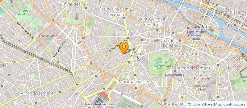 localisation de l'entreprise GAJ  PARIS 6