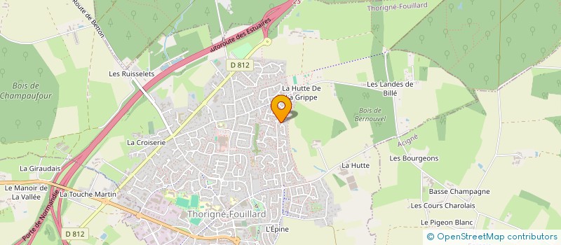 localisation de l'entreprise GAJA  THORIGNE-FOUILLARD