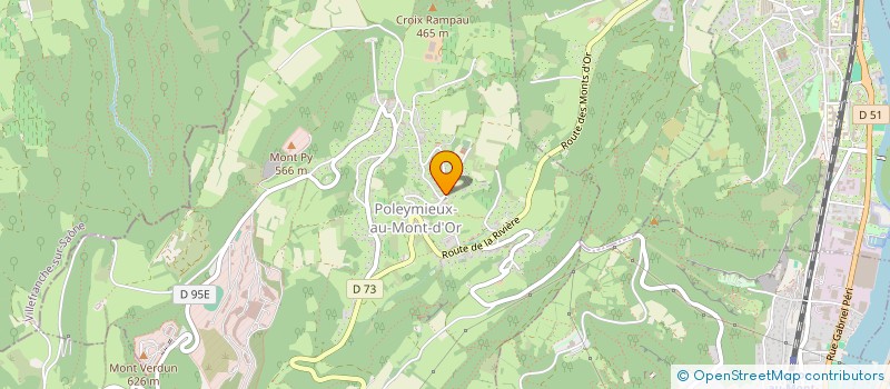 localisation de l'entreprise GAJE  POLEYMIEUX-AU-MONT-D'OR