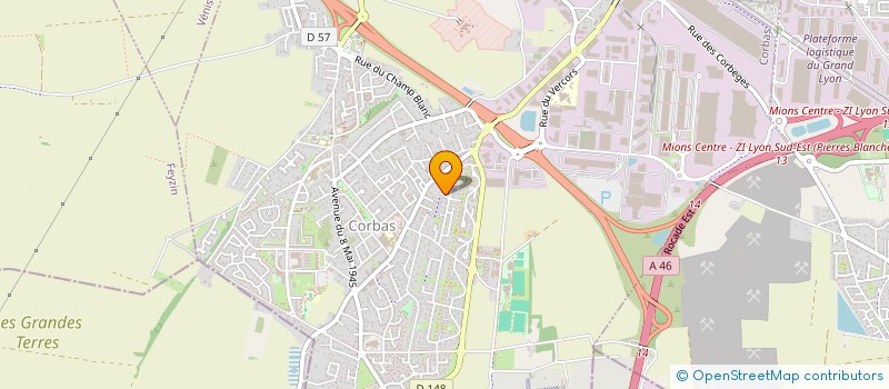 localisation de l'entreprise GAJUCE à CORBAS