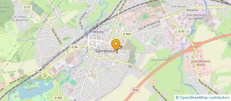 localisation de l'entreprise GALA à SARREBOURG
