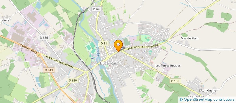 localisation de l'entreprise GALA à BUZANCAIS