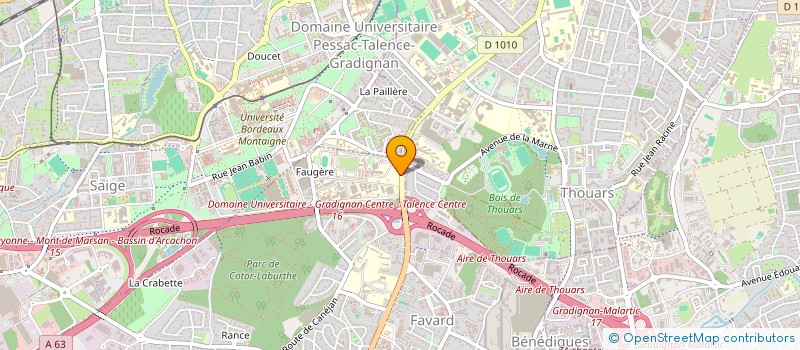 localisation de l'entreprise GALA ENITA  GRADIGNAN