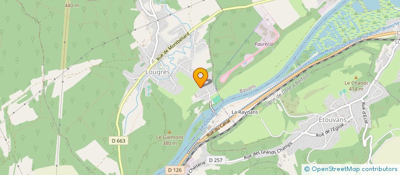 localisation de l'entreprise GALAC 2  LOUGRES