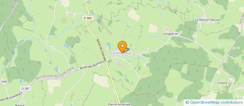 localisation de l'entreprise GALAMIN REGNIER  GRANDVAUX