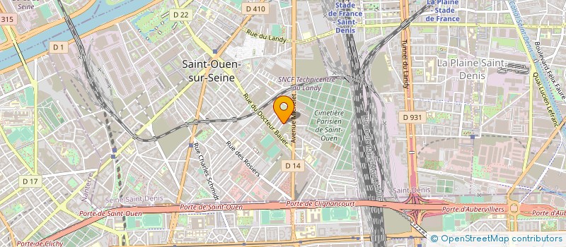 localisation de l'entreprise GALAPAGOS à SAINT-OUEN-SUR-SEINE