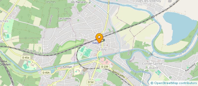 localisation de l'entreprise GALATE COIFFURE à ESBLY