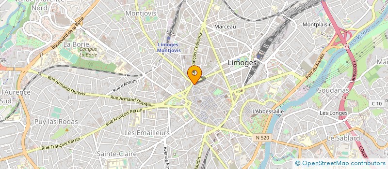 localisation de l'entreprise GALATEAU ACADEMIE à LIMOGES