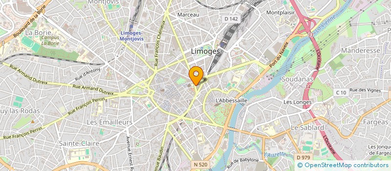 localisation de l'entreprise GALATEAU CREATIONS à LIMOGES