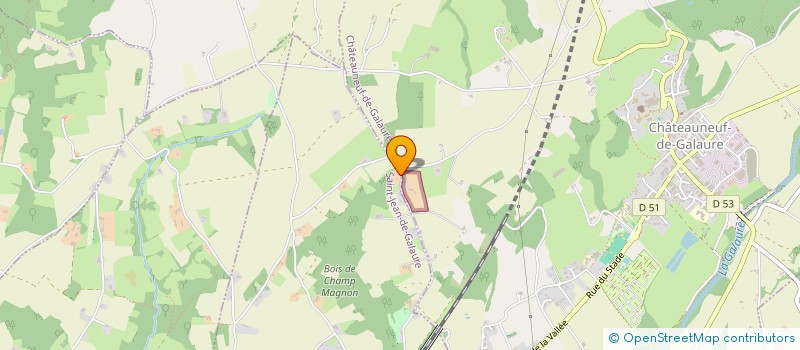 localisation de l'entreprise GALAURE IMMOBILIER  SAINT-JEAN-DE-GALAURE