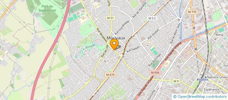 localisation de l'entreprise GALAXY à MOUVAUX
